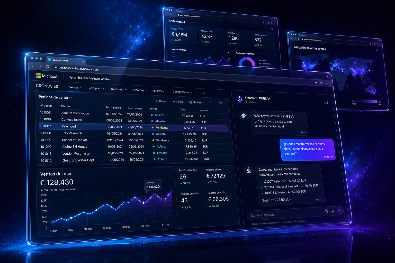 Demo Online BC — Director IA muestra Business Central