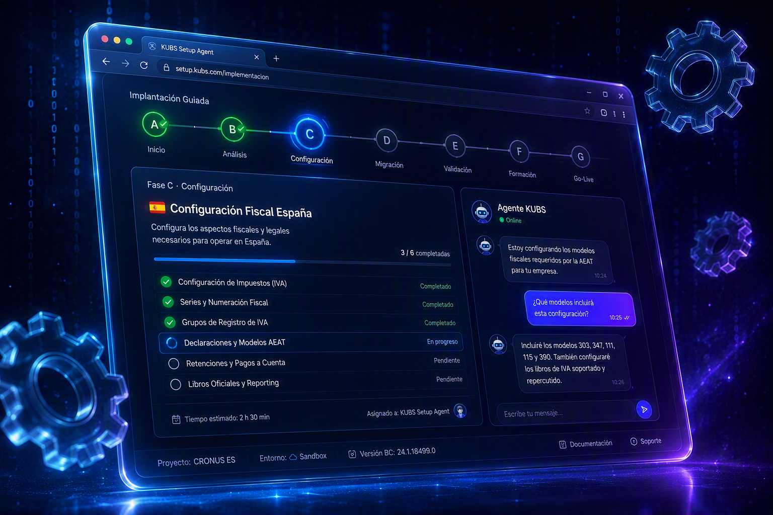 KUBS Setup Agent — Implantacion guiada paso a paso